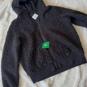 Xl teen hooded warm Marc New York Kids Black Sherpa Puffer Jacket